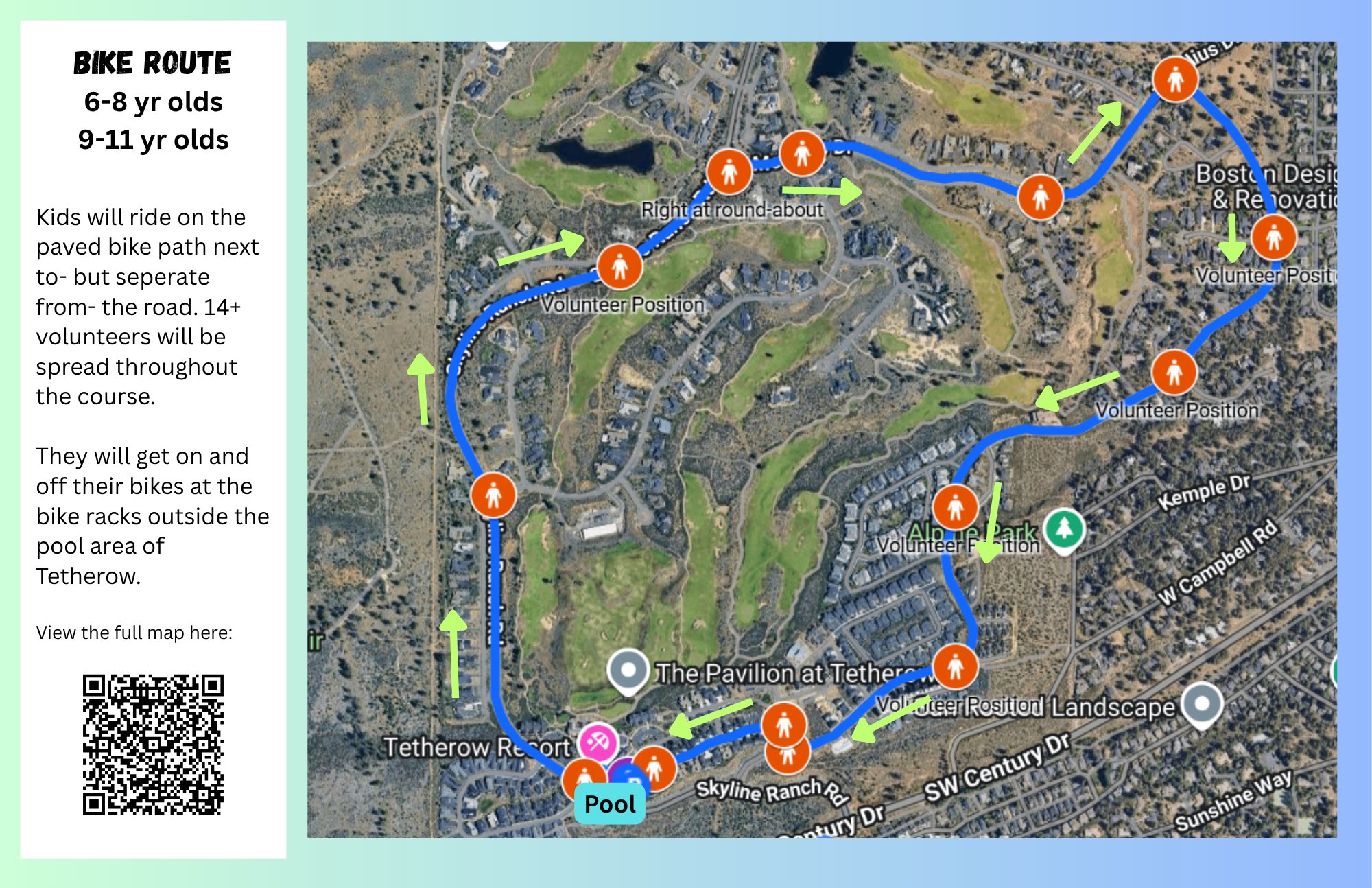 Bike Route - Ages 6-11